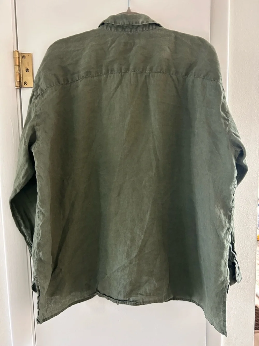 J. Jill Olive-Green Linen Shirt - Picture 4 of 6